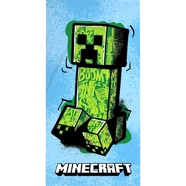 Minecraft Bath Beach Towel 140 x 70 cm 100% COTTON - Mob Creeper