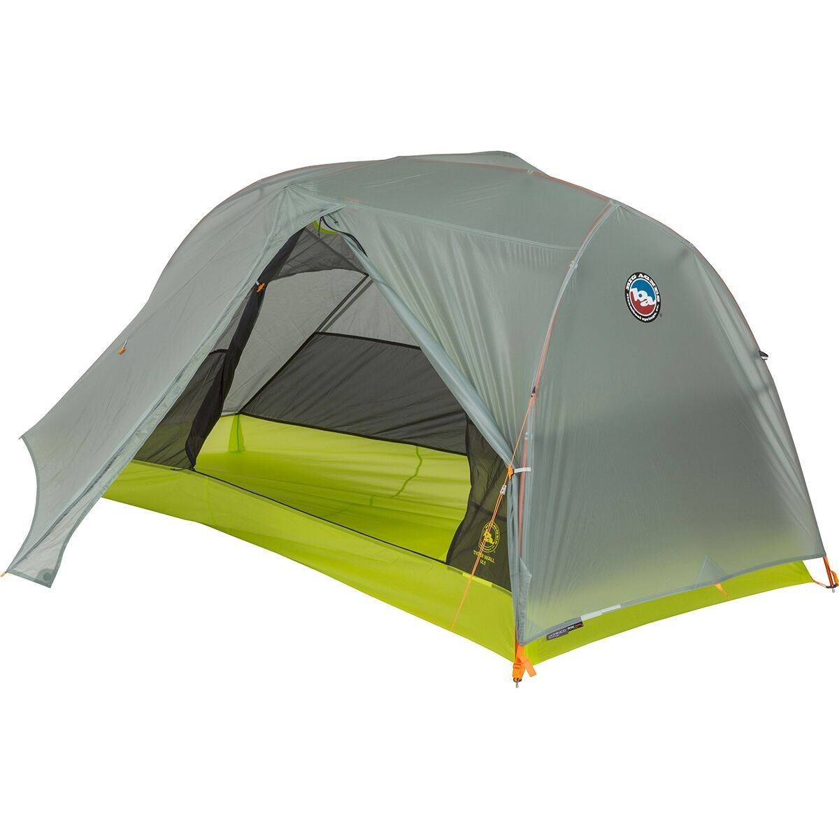 Палатка Big Agnes Tiger Wall UL1: 1-местная трехсезонная палатка Mercury/Evening Primrose, одна из