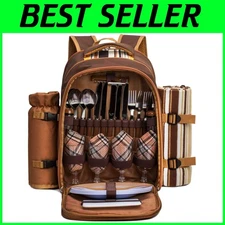Quality Picnic Backpack with Cooler Compartment