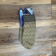 Isotoner Women's SmartDri Birdseye Knit Mitten with Sherpasoft Spill Camel OS