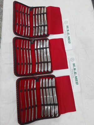 Professional Surgical Uterine Dilator Gynecology Double Ended each Kit With Case