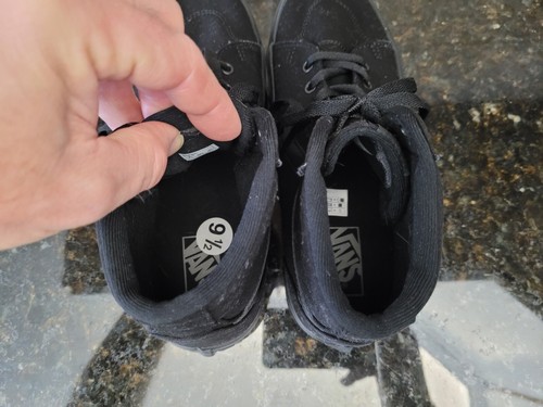 Scarpe da skateboard Vans nuove Sk8-Hi uomo 7,5/donna 9,5 triple nere in tela - Foto 7 di 11
