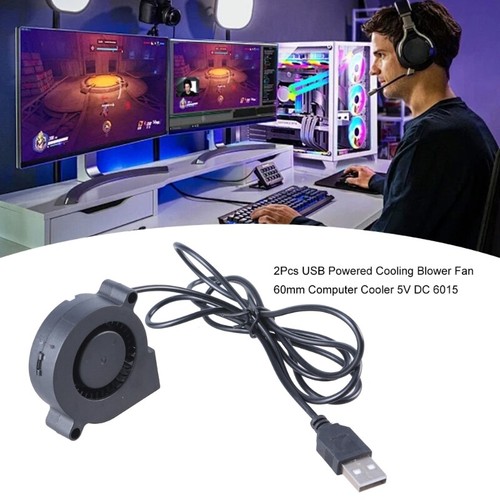 Compact 50mm USB Blower Fan for Computer DC5V Cooling Fan 5V1A Input 115cm Cord - Afbeelding 4 van 7
