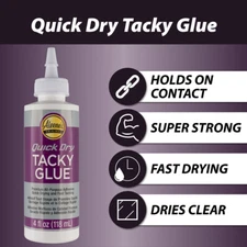 Aleene's Original Quick Dry Tacky Glue | Single & 3 Pack | 4fl. Oz. | Craft