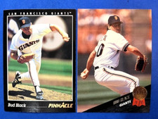 Bud Black 1993 Pinnacle & 1993 Leaf Baseball - Giants