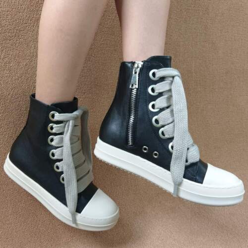 Unisex High-Top Thick Lace-Up Chunky Casual Sneakers-JZH7 - Picture 5 of 87