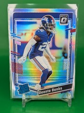 Deonte Banks Rated Rookie 2023 Panini Optic Silver Holo Prizm #278 Giants RC