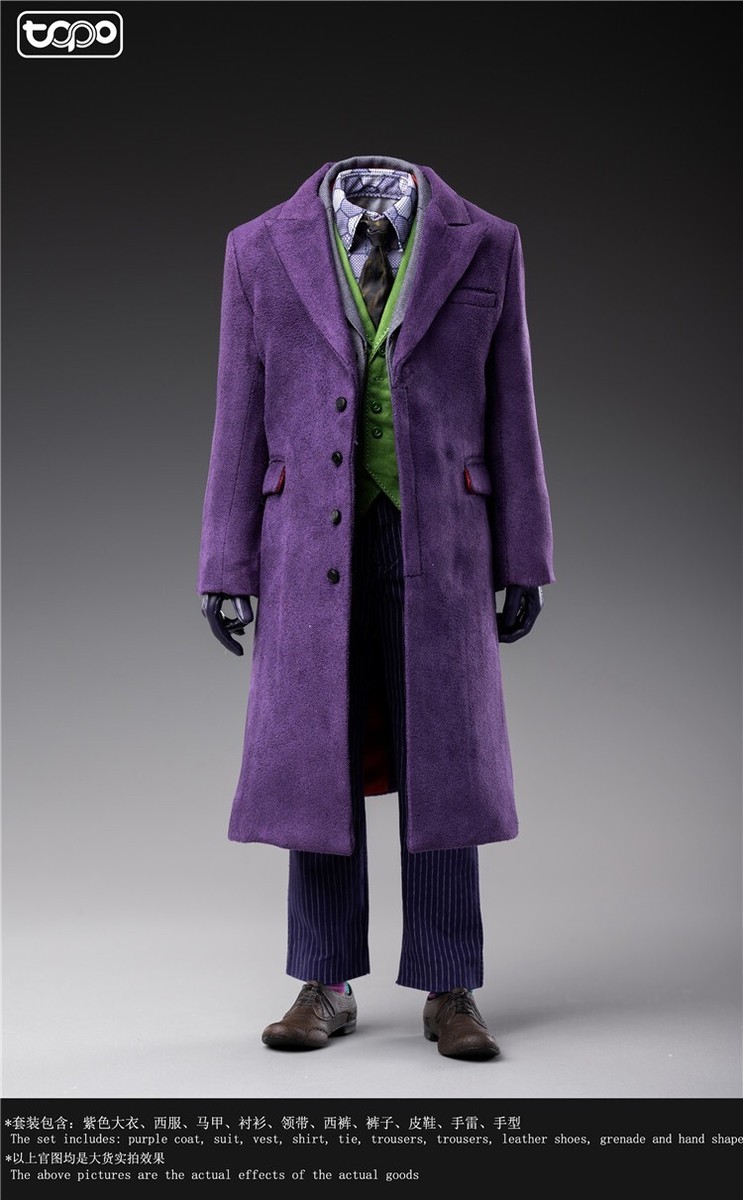 TOPO TOYS 1/6 パープルコート セット 2.0 TP007 ジョーカ TOPO TP007 1/6 Batman The Joker Heath Ledger Coat Suit 2.0