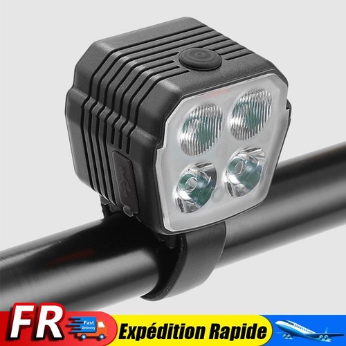 Phare Avant Vélo ROCKBROS Avec Klaxon 120 DB – Lampe LED 250 Lumens, Rechargeable USB – Étanche IPX5, Détachable