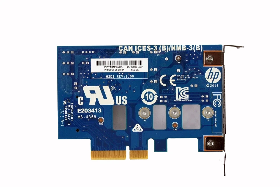 HP Z Turbo MS-4365 SSD PCI Express 2.0x8 To M.2 Adapter W/LP Bracket 742006-002 - Image 3 of 4