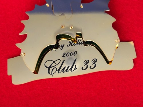Lotto 2 NUOVI 2000 Disneyland Club 33 Ornamenti Natalizi Ottone, Candela Agrifoglio, Nuovi con scatola - Foto 4 di 6