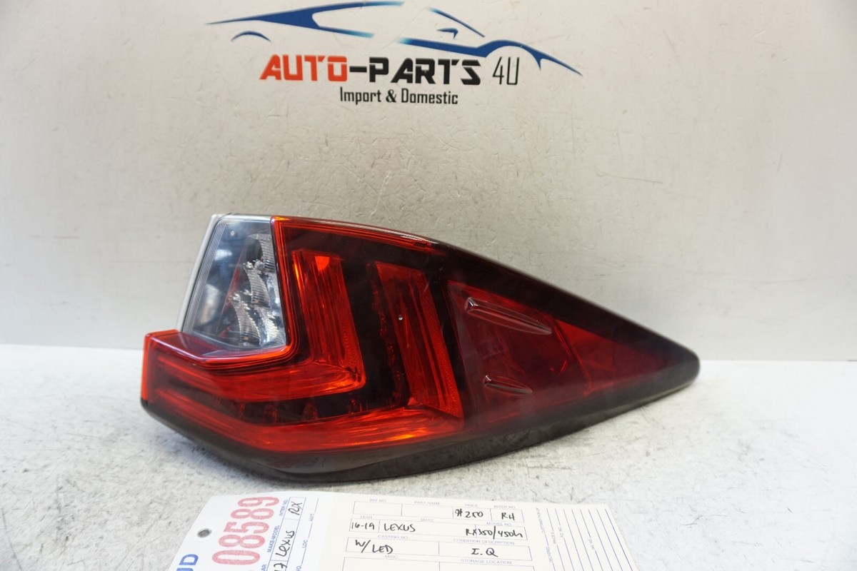 2016-2019 LEXUS RX350 RX 450h RIGHT PASSENGER LED TAIL LIGHT