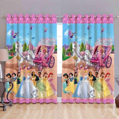 Digital Printed Curtain Cute Barbie Doll Printed Door Curtain, (Pack