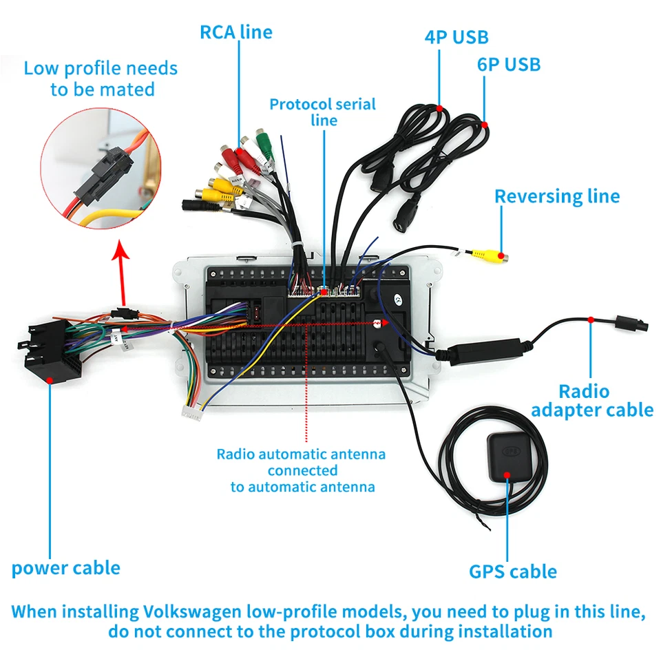 9" Android 13 CarPlay Car Stereo Radio GPS for VW Golf 5 MK5 MK6 Jetta Passat CC - Image 4 of 4