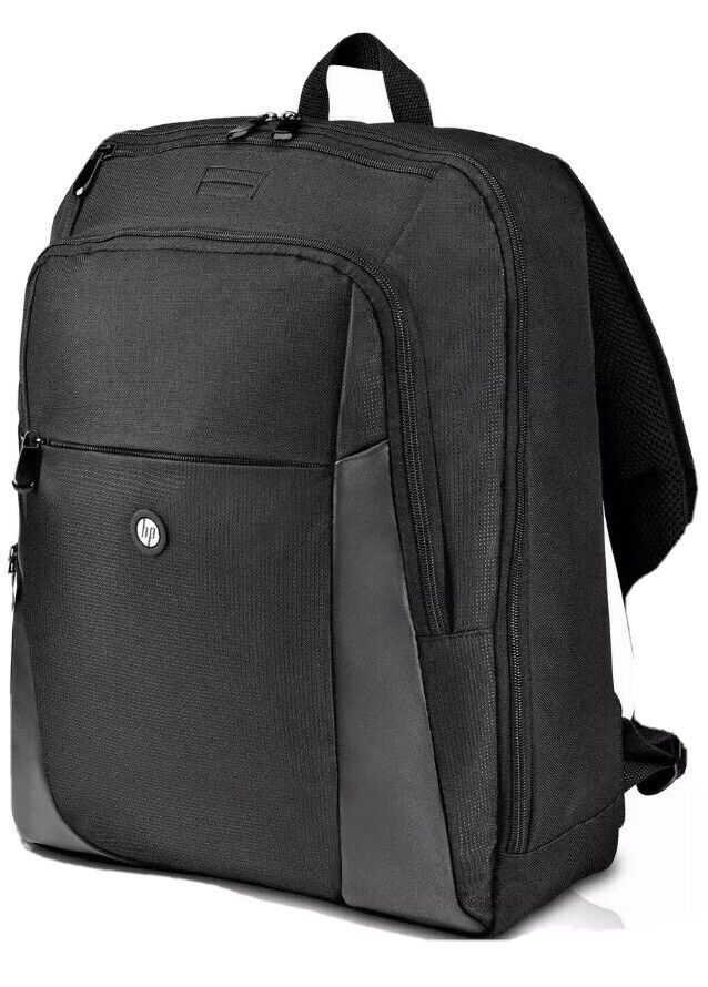 HP Solid Black 15.6”Backpack Brand New Many Pockets