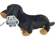 Animal Alley TRU Black and Tan Smooth Dachshund Wiener Dog Plush