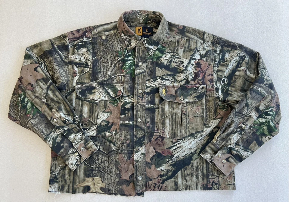 Browning Hunting Shirt Men Large Short Breakup & Infinity Camo Shooting Realtree - Image 4 of 4