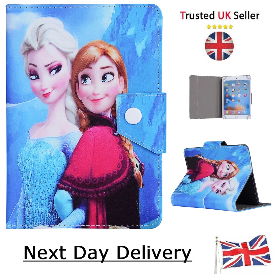 Kids Girls Frozen Case for iPad Air 1/2 9.7 9th 10.2 Gen 5/6/7/8 Mini 3/4/5/6 - Image 3 of 4