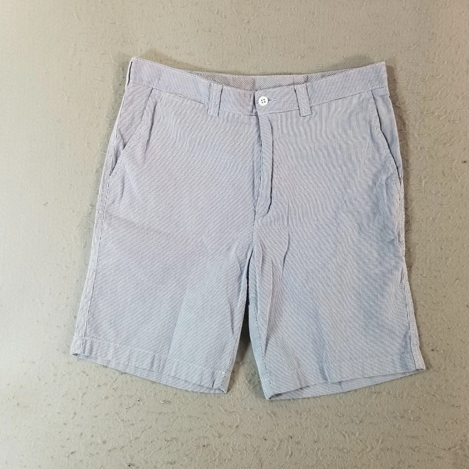 Daniel Cremieux Pantalones Cortos Hombre 33x9 Azul Blanco Rayas Algodón Exterior Preppy Foto 2 de 4