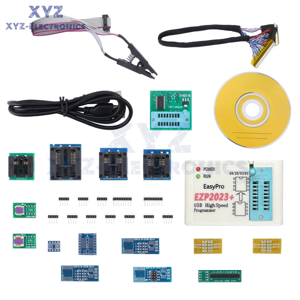 EZP2023 High-Speed USB SPI Programmer+15 Adapters For 24 25 93 95 EEPROM 25Flash - Image 4 of 4