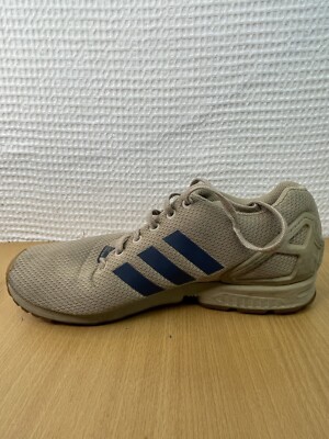 ADIDAS Brown Running Shoes ZX FLUX TORSION TAN BLUE Men's Size 10