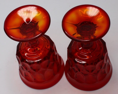 NORITAKE Perspective 2x Rubinrote Amberina Wasserkelche 5 oz 4 5/8 in Wein - Bild 2 von 8