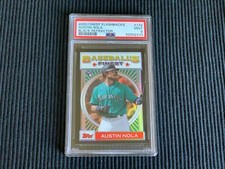 2020 TOPPS FINEST FLASHBACKS #132 AUSTIN NOLA *BLACK REFRACTOR #3/25 PSA 9 MINT*