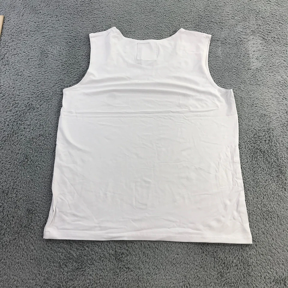 Camisa Yoko Ono Para Hombres Mediana M Eyelit Tank Blanca Top LBGTQ John Lennon Rara a3 Foto 4 de 4