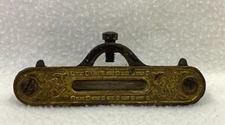 Old Antique Vintage Primative Cast Iron Brass Pocket Line Level Works