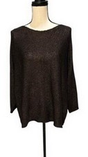 Eileen Fisher Bronze Metallic Sweater Size 1X 208