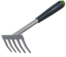 New Small Hand Rake Metal Fan Shrub Garden Border Rake 390mm P70