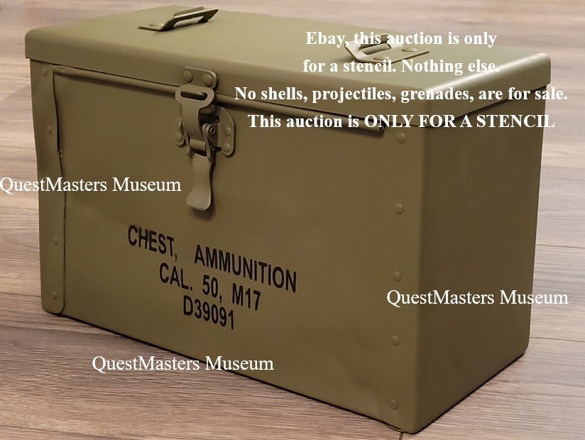 U.S. WWII .50 Cal. Ammo Box Stencil, Chest M17, - Stencil 006 | eBay