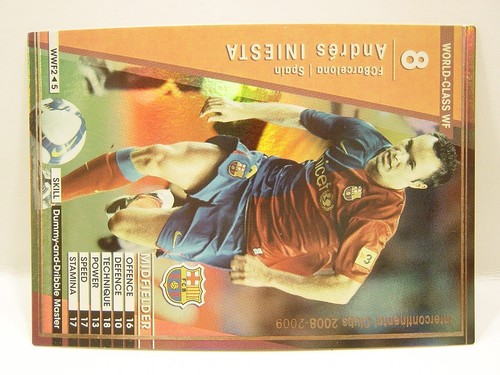 Panini WCCF 2008-09 WWF Andrés Iniesta 1984 Spain No.8 FC Barcelona World-Class - Picture 3 of 6