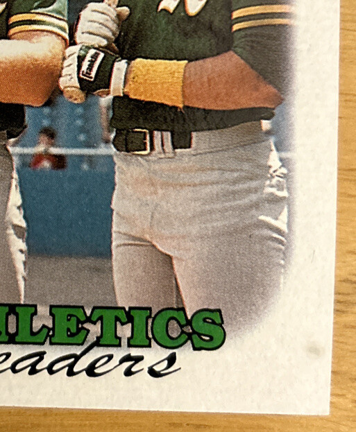 1988 Topps Athletics Leaders Mark McGwire Jose Canseco