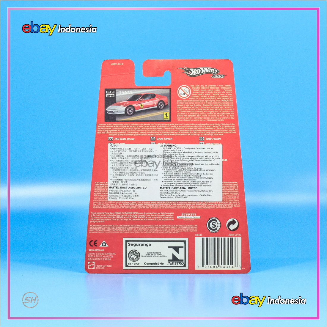 Hot Wheels 2007 Ferrari Racer 456M Red - White 60th Anniversary