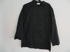Checked Out Unisex Plus Size Professional Chef Coat Black Size 2XL