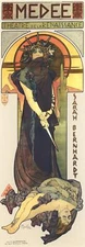 Ceramic Backsplash Tile Mural Art Nouveau - Sarah Bernhardt - Medee
