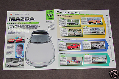 MAZDA CARS HISTORY 1966-1998 PHOTO BROCHURE 1500 RX-4 RX-7 626 MX