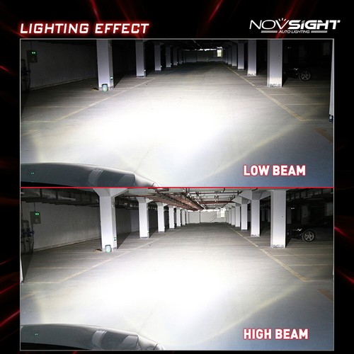 NOVSIGHT 9005 HB3 LED Headlight Bulbs 60W 10000LM High Low Beam Halogen Xenon - Picture 6 of 12