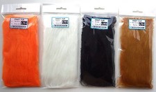 CRAFT FUR Long Pile Haired Fly Tying Materials Lot of 1 or 4 colors Pile 10cm 4"