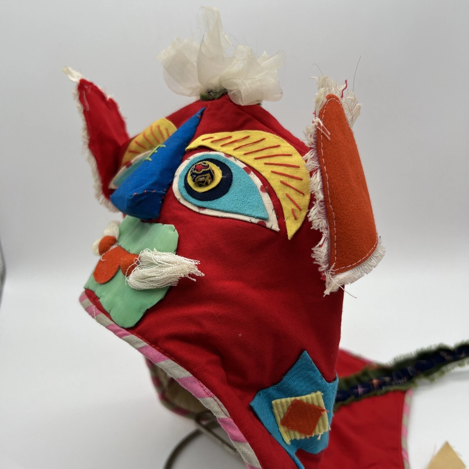Vintage Traditional Chinese Children's Tiger Hat Ceremonial Costume