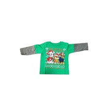 Paw Patrol Christmas Long Sleeve Shirt Holiday Green Gray 18M