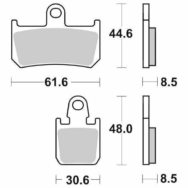 Lot 8 Plaquettes De Frein Avant SBS 839HS Pour Yamaha YZF-R1, MT-01, VMAX 1700