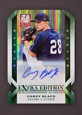 2013 Panini Elite Extra Edition #69 Corey Black 12/25 Auto Green Status Parallel