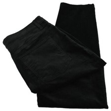 EILEEN FISHER Black High Waisted Slim Fit Velveteen 5-Pocket Pants LARGE NWT