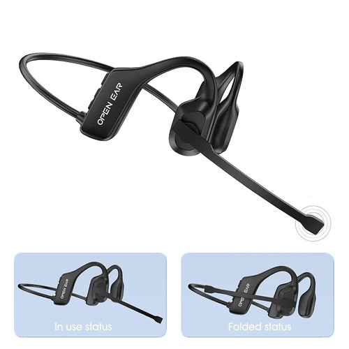 Air Conduction Headphones Wireless Bluetooth Headset with Noise Cancelling Mic - Picture 10 of 19