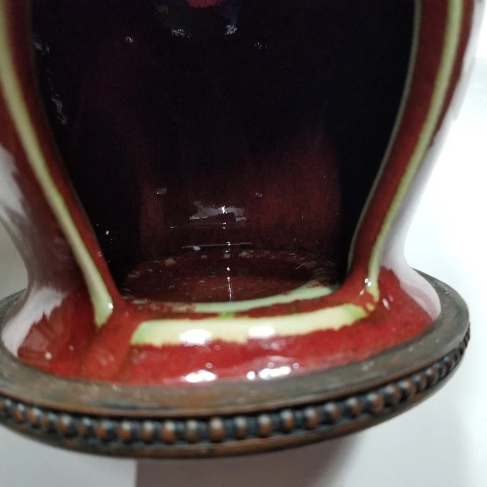 Calentador de fusión de cera aroma especias marroquíes PartyLite rojo borgoña quemador ligero de té Foto 4 de 4