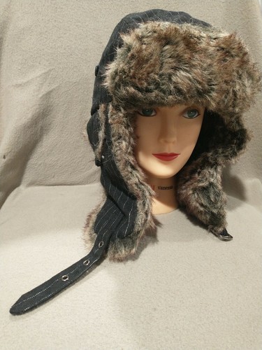 Retrot RT4601BK Cappello da sci invernale in pelliccia sintetica a quadri cacciatori taglia L-XL - Foto 2 di 11