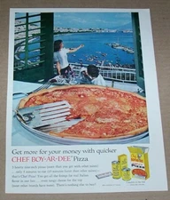 1959 print ad page - Chef Boy-Ar-Dee cheese pizza Vintage Advertising advert