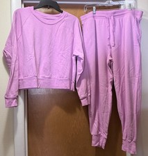 Pre-Owned Colsie XL Light Lavender Pink Crew Sweatshirt and Joggers